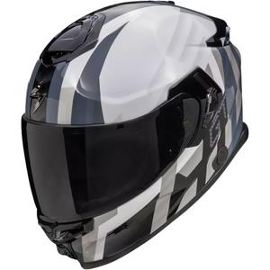 Casco integral de moto Scorpion EXO-GT SP AIR TOURADVEN blanco perla-plata