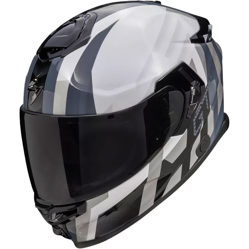 Casco integral de moto Scorpion EXO-GT SP AIR TOURADVEN blanco perla-plata liquidación