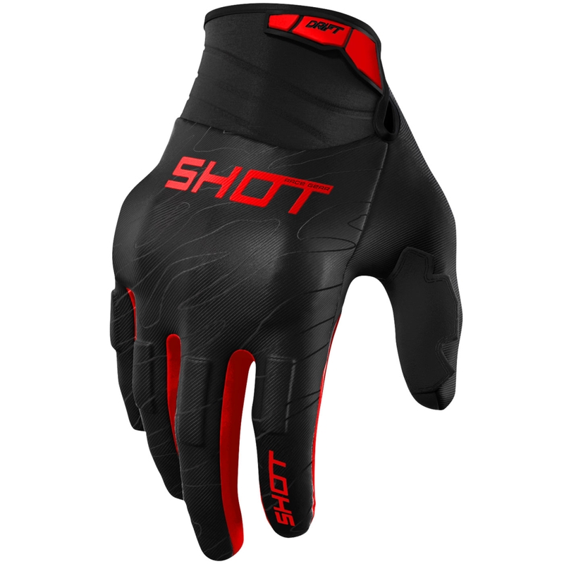 Guantes de motocross Shot Drift Onyx rojo