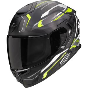Casco integral de moto Scorpion EXO-GT SP Air Augusta negro-gris-amarillo fluo