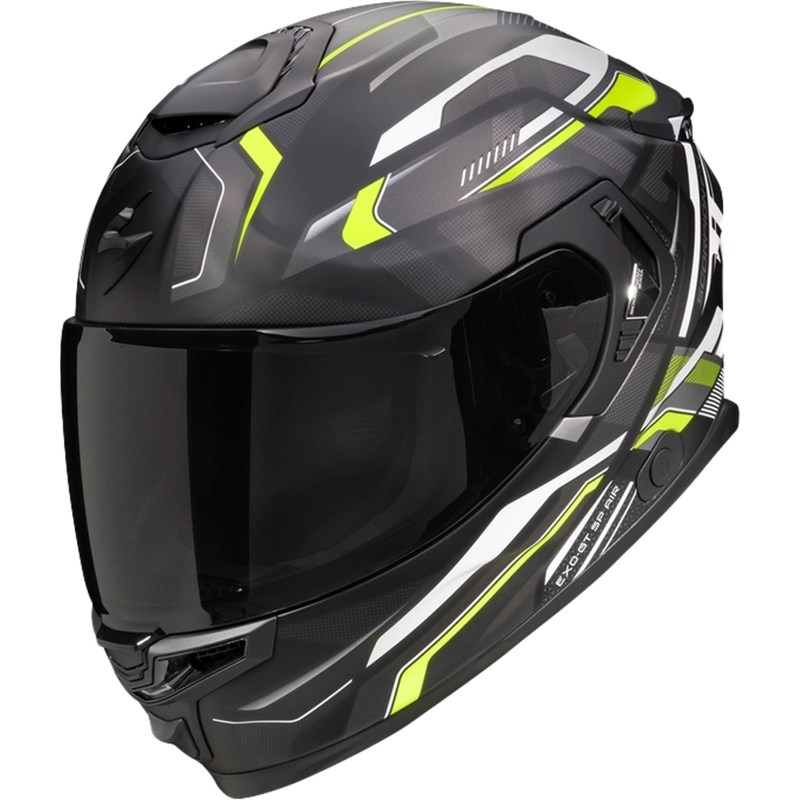 Casco integral de moto Scorpion EXO-GT SP Air Augusta negro-gris-amarillo fluo liquidación