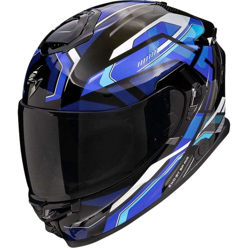 Casco integral de moto Scorpion EXO-GT SP Air Augusta negro-gris-azul liquidación