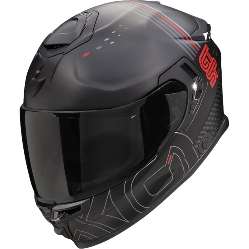 Casco integral de moto Scorpion EXO-GT SP AIR TECHLANE negro-gris-rojo liquidación