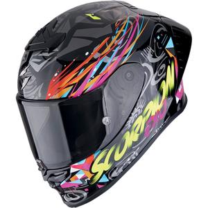 Casco integral de moto Scorpion EXO-R1 EVO II AIR SAVAGE negro-azul-rosa