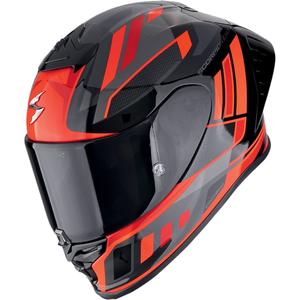 Casco integral de moto Scorpion EXO-R1 EVO II AIR VITAL negro-plata-rojo