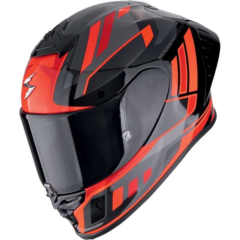 Casco integral de moto Scorpion EXO-R1 EVO II AIR VITAL negro-plata-rojo