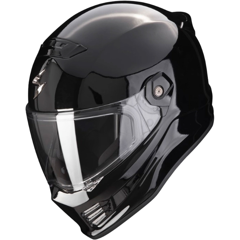 Casco integral de motocicleta SCORPION COVERT FX negro brillante