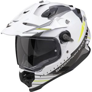 Casco de enduro Scorpion ADF-9000 Air Feat blanco-negro-amarillo fluo
