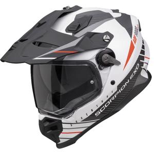 Casco enduro Scorpion ADF-9000 Air Feat mate blanco-negro-rojo