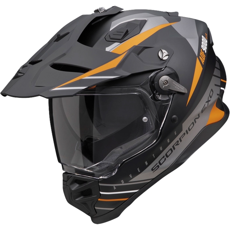 Casco de enduro Scorpion ADF-9000 Air Feat negro mate-plata-naranja