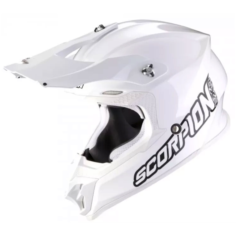 Casco de motocross Scorpion VX-16 EVO AIR Solid blanco