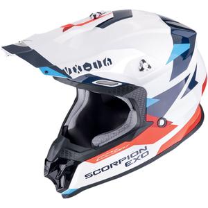 Casco de motocross Scorpion VX-16 EVO AIR ROD blanco-rojo-azul