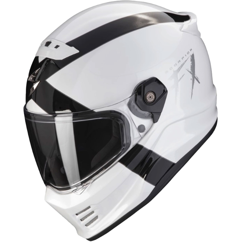 Casco de moto SCORPION COVERT FX GALLUS blanco-negro
