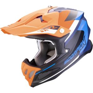 Casco de motocross Scorpion VX-22 Air BETA azul-naranja mate