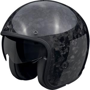 Casco de moto abierto Scorpion Belfast EVO ONYX CARBON SOLID negro