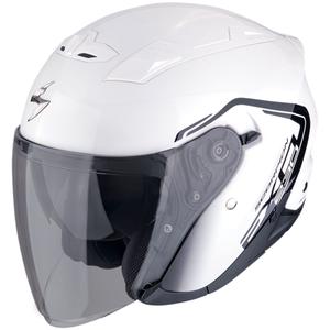 Casco de moto abierto SCORPION EXO-230 CIT-E blanco-negro
