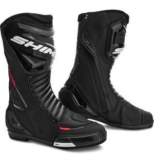 Botas de moto Shima RX-3 negro-rojo fluo