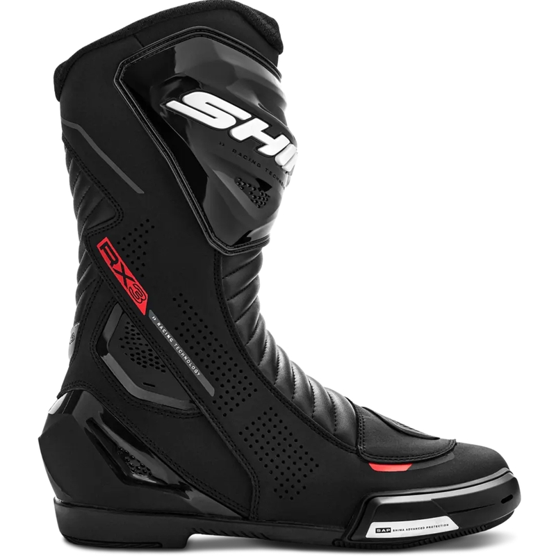 Botas de moto Shima RX-3 negro-rojo fluo