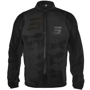 Chaqueta impermeable cortavientos negra Shot