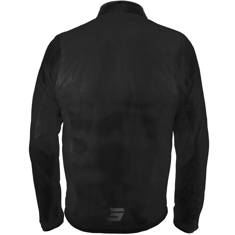 Chaqueta impermeable cortavientos negra Shot