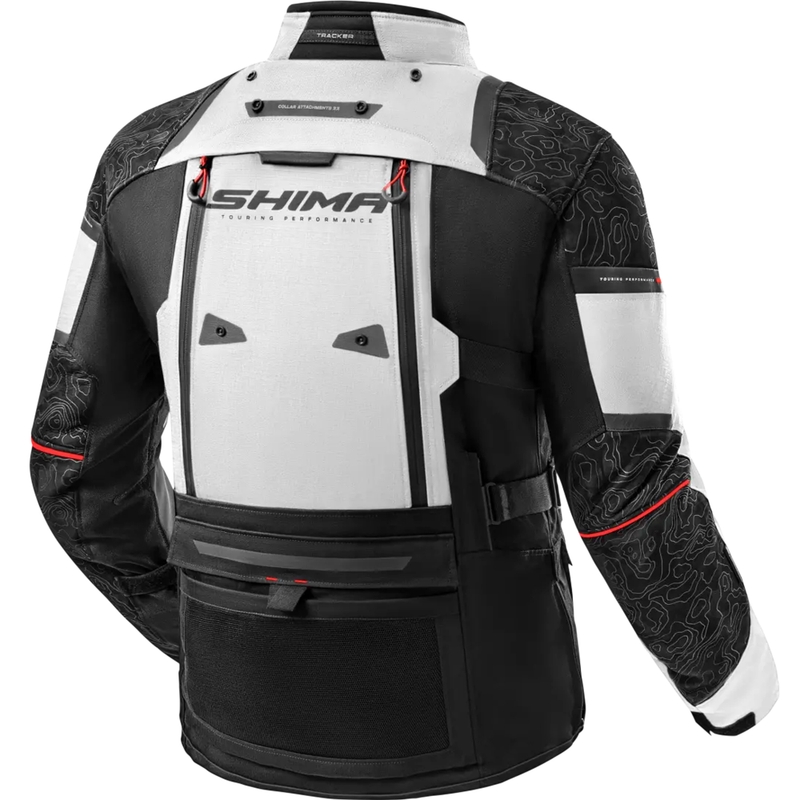 Chaqueta de moto Shima Tracker gris claro