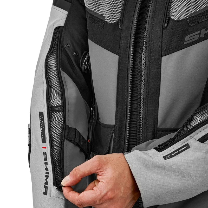 Chaqueta de moto Shima Tracker gris claro