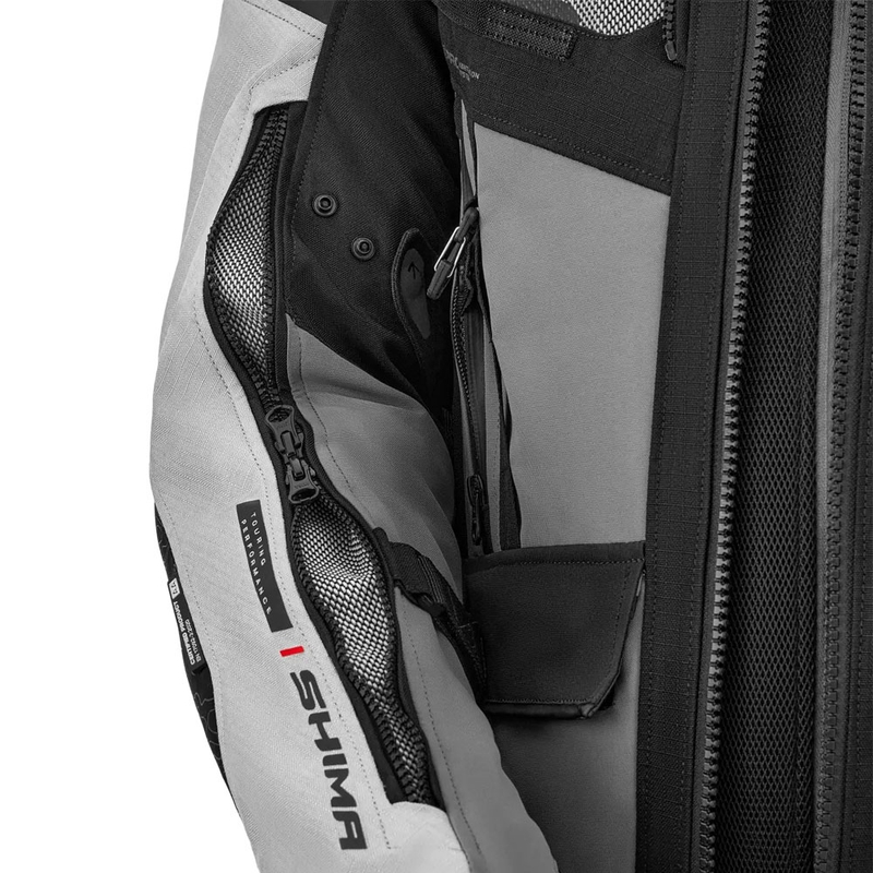 Chaqueta de moto Shima Tracker gris claro