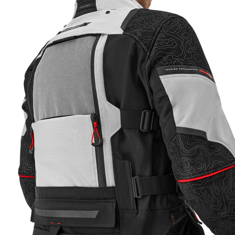 Chaqueta de moto Shima Tracker gris claro
