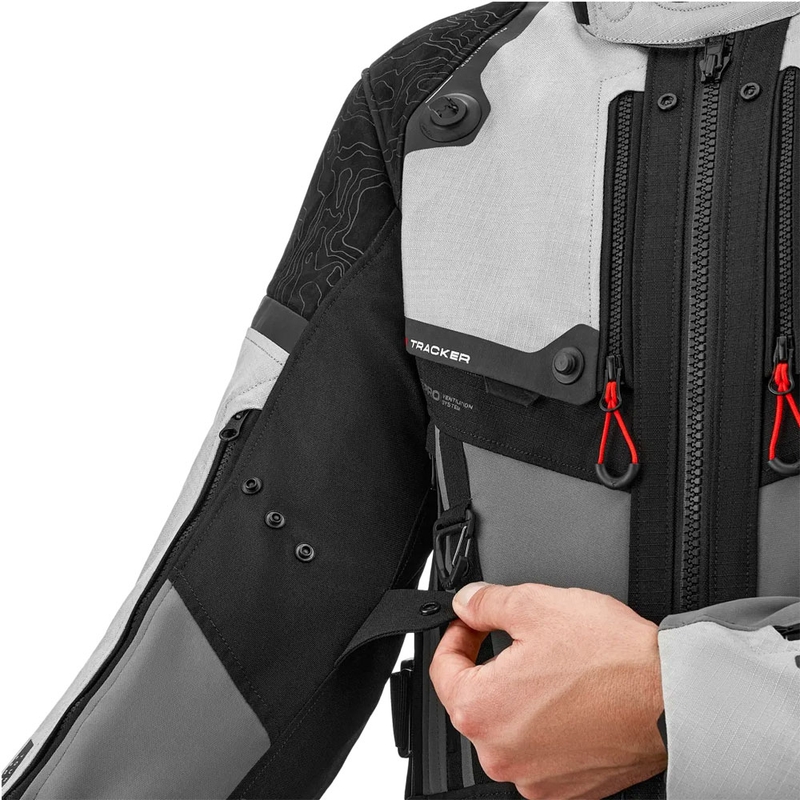 Chaqueta de moto Shima Tracker gris claro