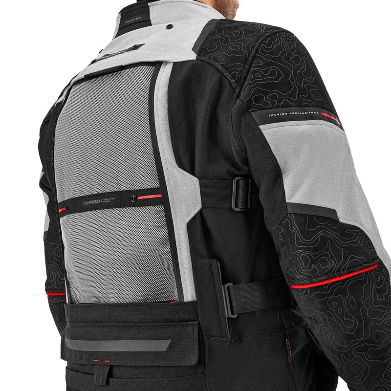 Chaqueta de moto Shima Tracker gris claro
