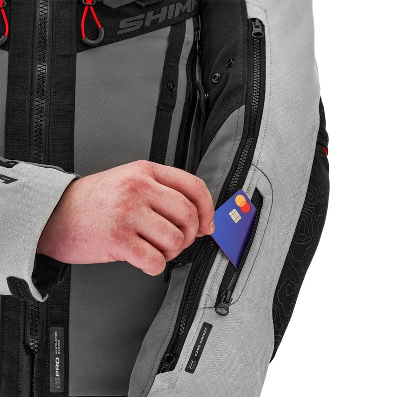 Chaqueta de moto Shima Tracker gris claro