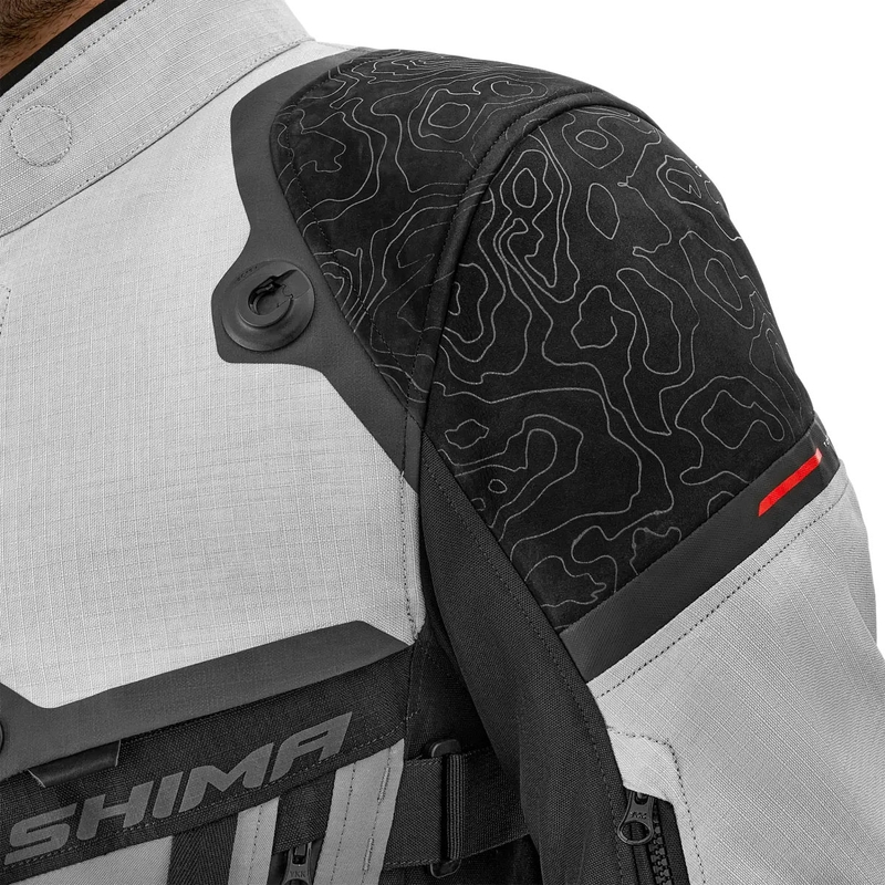 Chaqueta de moto Shima Tracker gris claro