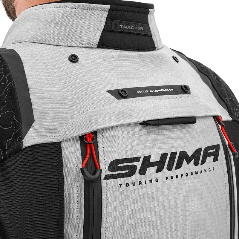 Chaqueta de moto Shima Tracker gris claro