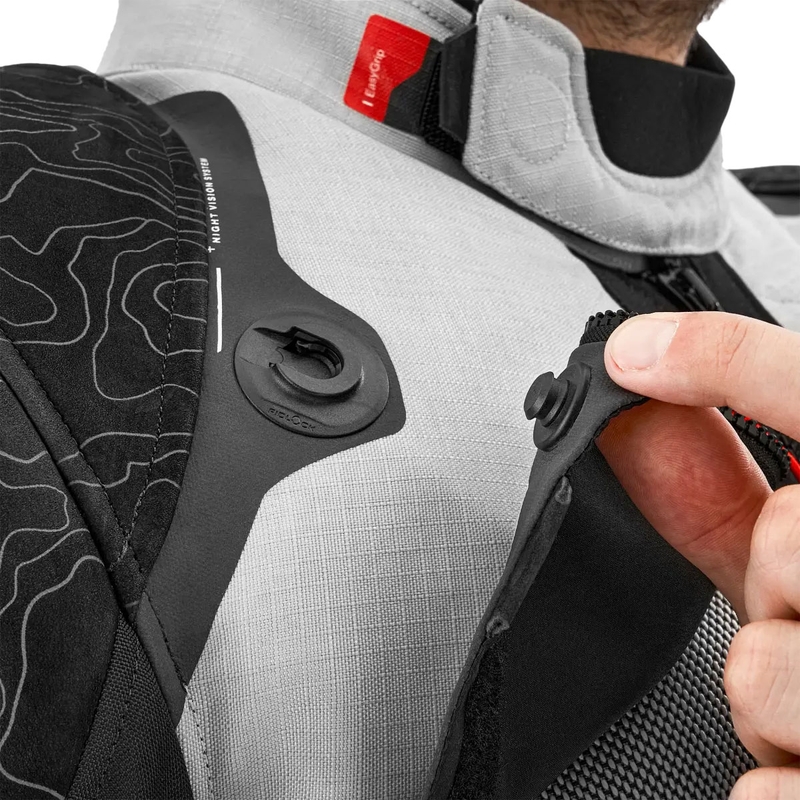 Chaqueta de moto Shima Tracker gris claro