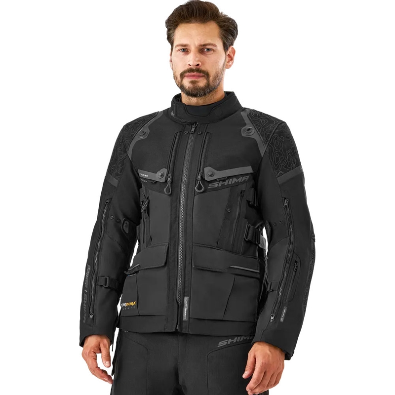 Chaqueta de moto Shima Tracker negra