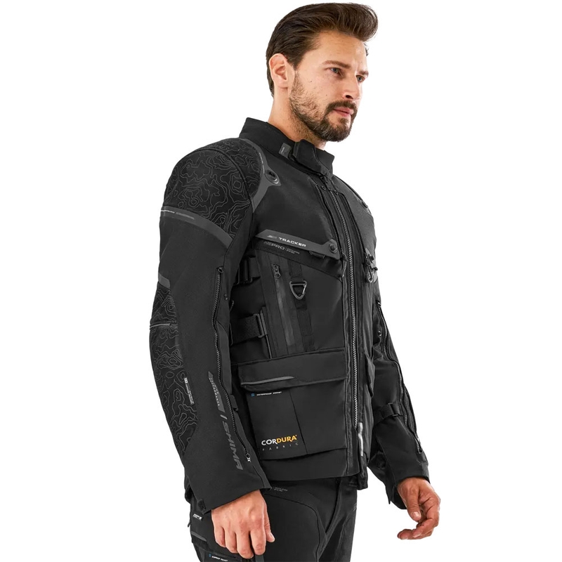 Chaqueta de moto Shima Tracker negra