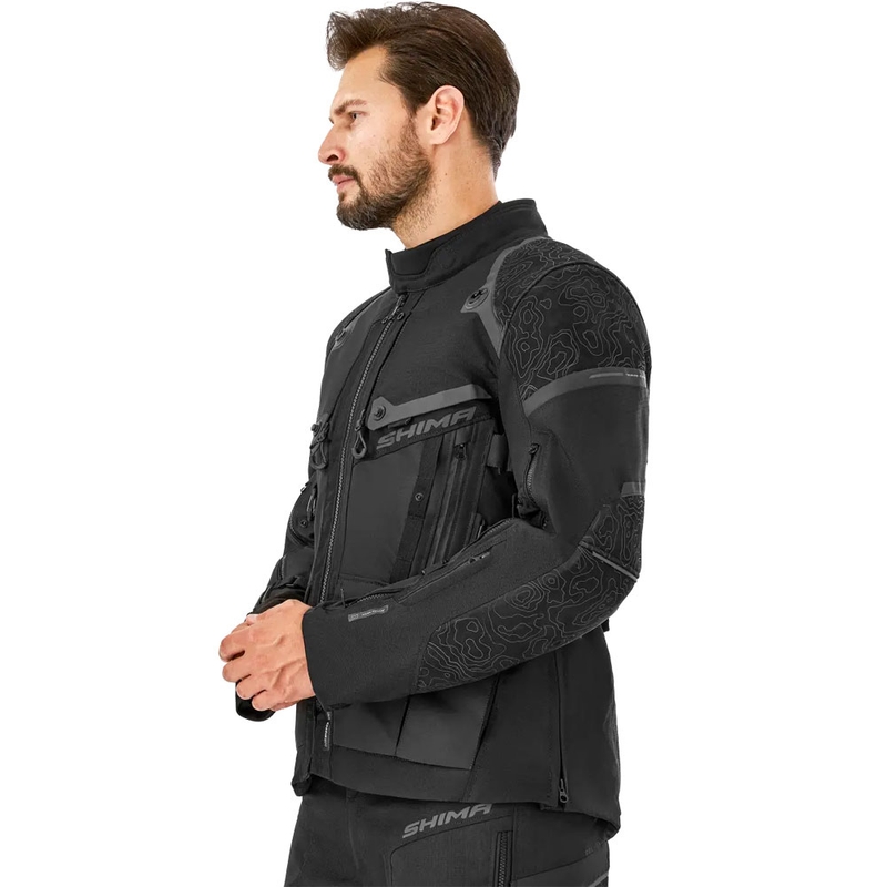 Chaqueta de moto Shima Tracker negra