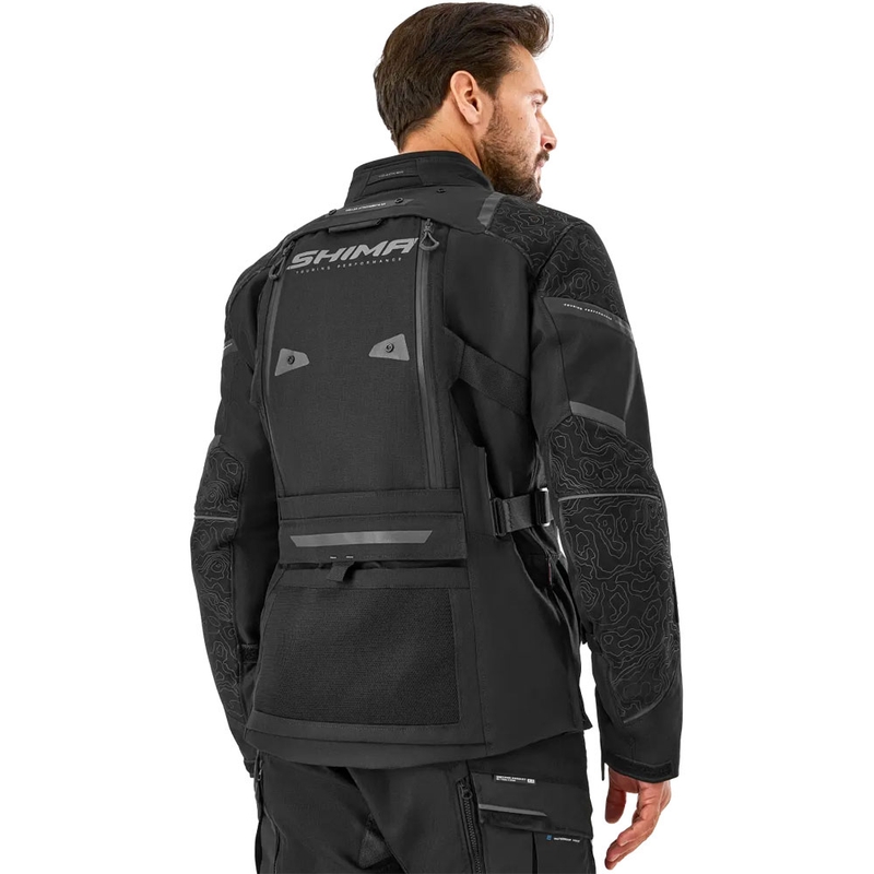 Chaqueta de moto Shima Tracker negra