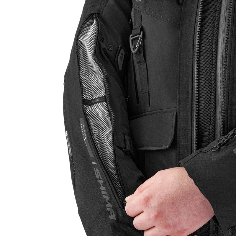 Chaqueta de moto Shima Tracker negra