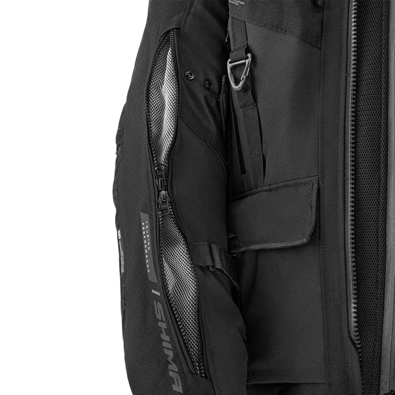 Chaqueta de moto Shima Tracker negra