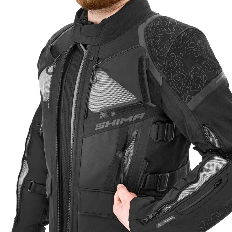 Chaqueta de moto Shima Tracker negra