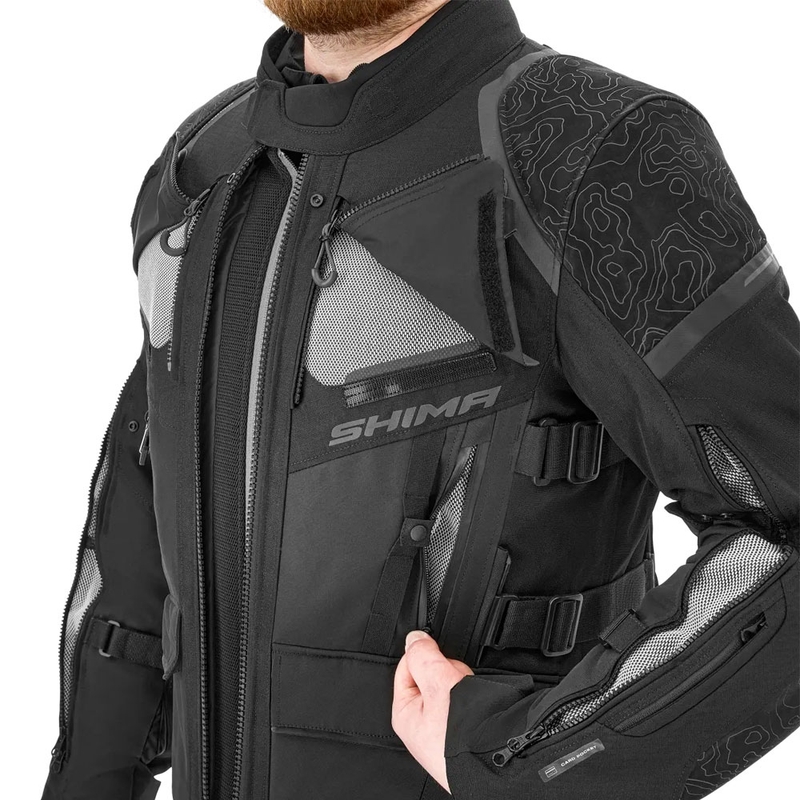 Chaqueta de moto Shima Tracker negra