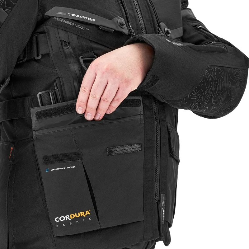 Chaqueta de moto Shima Tracker negra