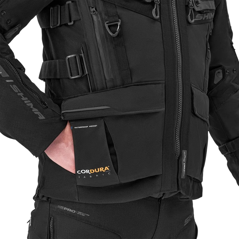 Chaqueta de moto Shima Tracker negra