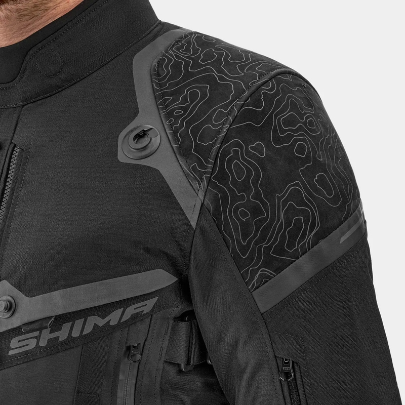 Chaqueta de moto Shima Tracker negra