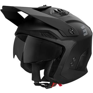 Casco de motocicleta abierto Shot Drop Solid, negro mate