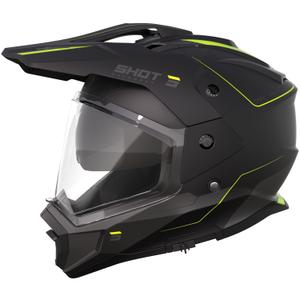 Casco de moto enduro Shot Trek Max Vision Rally negro mate-amarillo fluo