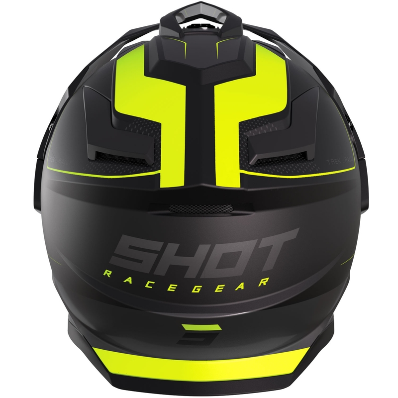 Casco de moto enduro Shot Trek Max Vision Rally negro mate-amarillo fluo