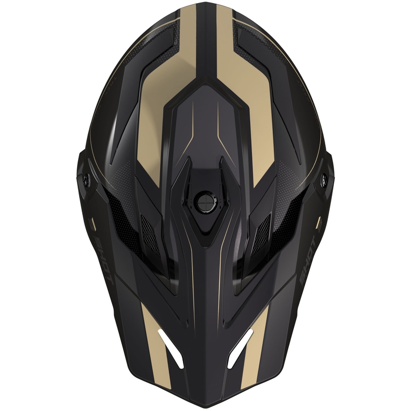Casco de moto enduro Shot Trek Max Vision Rally negro brillante-arena