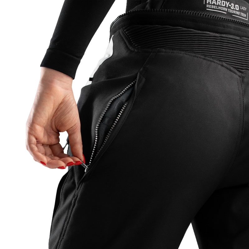 Pantalón de moto Rebelhorn Hardy 3.0 para mujer negro-gris
